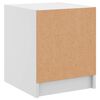 vidaXL Bedside Cabinet with Glass Door White 35x37x42 cm