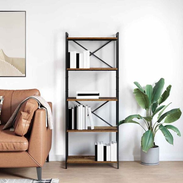vidaXL Bookshelf Old wood 60 x 30 x 155 cm Engineered Wood
