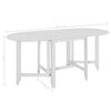 vidaXL Extendable Dining Table White (75-180)x75x74 cm MDF