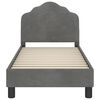 vidaXL Toddler Bed Frame with Headboard Dark Grey 70 x 140 cm Velvet