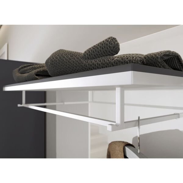 Germania Coat Rack Panel GW-Rimini 75x30x101 cm Graphite and White
