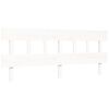 vidaXL Bed Frame without Mattress White 200x200 cm Solid Wood Pine