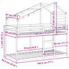 vidaXL Bunk Bed without Mattress 90x190 cm Single Solid Wood Pine