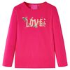 Kids' T-shirt with Long Sleeves Bright Pink 104
