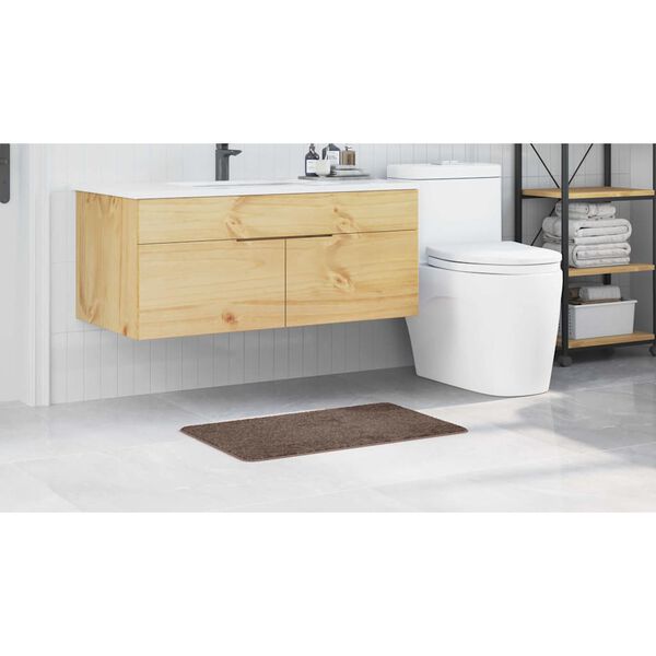 vidaXL Anti-slip Bath Mat Brown 50 x 80 cm PP