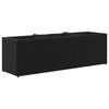 vidaXL Garden Planters with 3 Pots 2 pcs Black 105x30x32 cm Poly Rattan