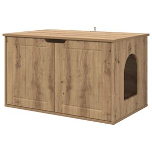 vidaXL Cat House Artisian Oak 85 x 55 x 50.5 cm Engineered Wood