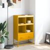 vidaXL Highboard Mustard Yellow 68.5x39x111.5 cm Steel