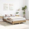 vidaXL Bed Frame No Mattress Artisan Oak 140x190 cm Engineered Wood