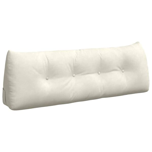 vidaXL Back Pillow Cream 140 x 24 x 50 cm Velvet