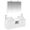 vidaXL Bathroom Cabinet Set 4 pcs White 100 x 14.5 x 70 cm