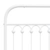 vidaXL Metal Replace Headboard White 160 cm