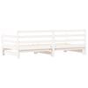 vidaXL Daybed with Trundle without Mattress White 90x200 cm Solid Wood