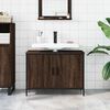 vidaXL Bathroom Sink Cabinet Brown Oak 80x30x60 cm Engineered Wood