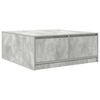 vidaXL Coffee Table with Drawers Concrete Grey 100x100x40 cm