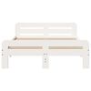 vidaXL Bed Frame without Mattress White 135x190 cm Double Solid Wood Pine