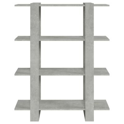 vidaXL Book Cabinet/Room Divider Concrete Grey 100x30x123.5 cm
