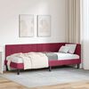 vidaXL Corner Bed Frame with Headboard Wine Red 80 cm x 200 cm Velvet