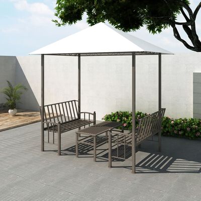 vidaXL Garden Pavilion with Table and Bench 2.5 x 1.5 x 2.4 m