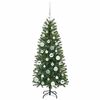 vidaXL Artificial Christmas Tree with 150 LEDs Green 120 cm PE and PVC