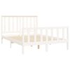 vidaXL Bed Frame without Mattress White 120x200 cm Solid Wood Pine
