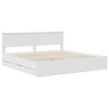 vidaXL Bed Frame with Drawer White 200 x 200 cm Engineer Wood