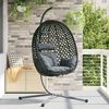 vidaXL Hanging Egg Chair Anthracite and black 104 x 100 x 191 cm