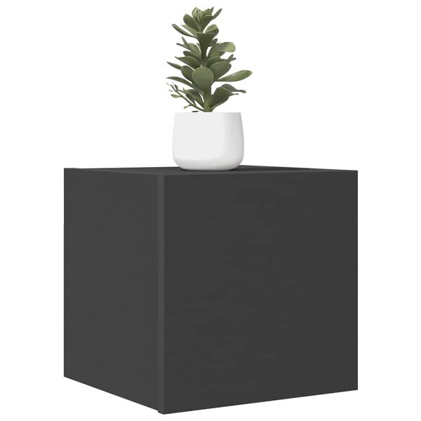 vidaXL Wall Mounted TV Cabinet Grey 30.5x30x30 cm