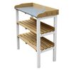 AXI Potting Table with 2 Storage Shelves Brown and White