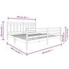 vidaXL Bed Frame without Mattress Black Solid Wood 200x200 cm (810454+814118)