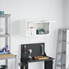 vidaXL Wall Cabinet for Garage with Gas-lift Door White