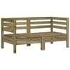 vidaXL Garden Sofas Corner 2 pcs Impregnated Wood Pine