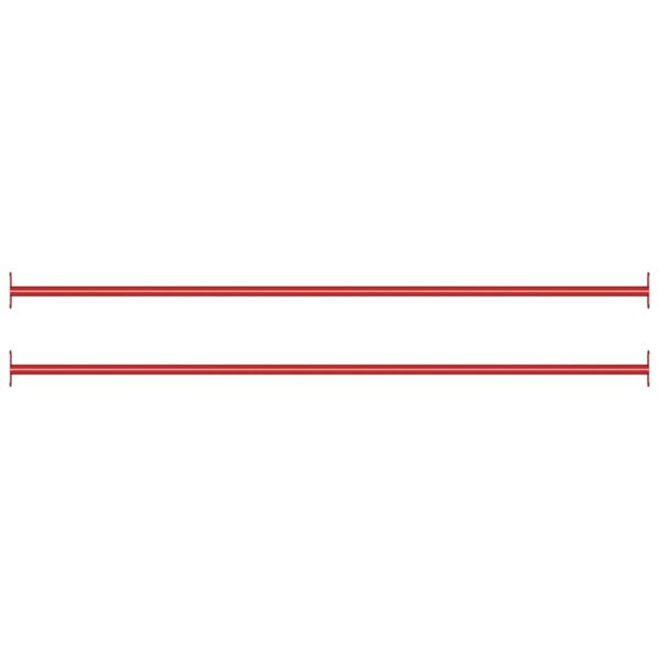 vidaXL Turning Bars 2 pcs 125 cm Steel Red