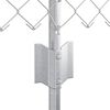 vidaXL Fence with Post Silver 0.6 x 25 m Steel