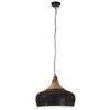 vidaXL Industrial Hanging Lamp Black Iron & Solid Wood 45 cm E27