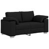 vidaXL Sofa 3 pcs Black Fabric