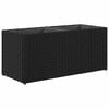 vidaXL Garden Planter with 2 Pots Black 72x30x32 cm Poly Rattan