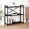 vidaXL Bookshelf Black Oak 80 x 30 x 85 cm Engineered Wood