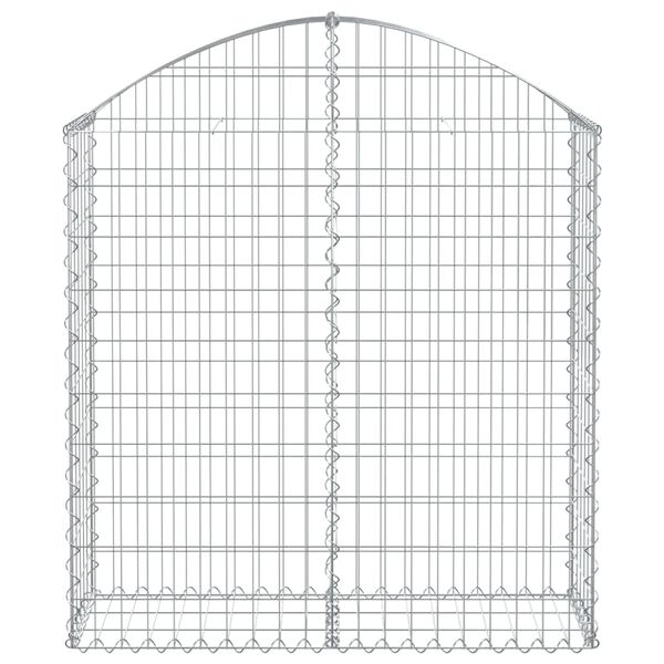 vidaXL Arched Gabion Basket 100x30x100/120 cm Galvanised Iron