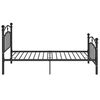 vidaXL Bed Frame without Mattress Black Metal 100x200 cm