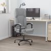 vidaXL Massage Reclining Office Chair Light Grey Fabric