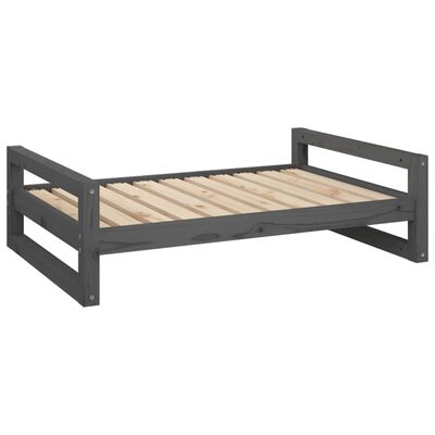 vidaXL Dog Bed Grey 95.5x65.5x28 cm Solid Pine Wood