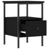 vidaXL Bedside Cabinet Black 34x36x50 cm Engineered Wood