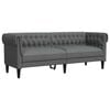 vidaXL Living Room Couch 3 pcs Dark Grey Fabric