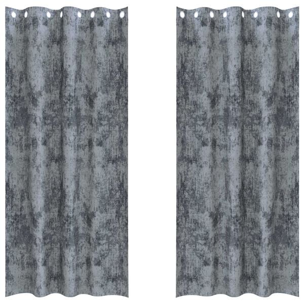 vidaXL Velvet Curtains 2 pcs Silver Grey 260 x 140 cm Velvet