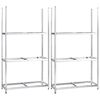 vidaXL 3-Layer Tire Racks 2 pcs Silver 110x40x200 cm Steel