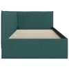 vidaXL Corner Bed Frame Dark Green 90 cm x 190 cm Velvet