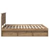 vidaXL Bed Frame Artisian Oak 160 x 200 cm Solid Pine Wood