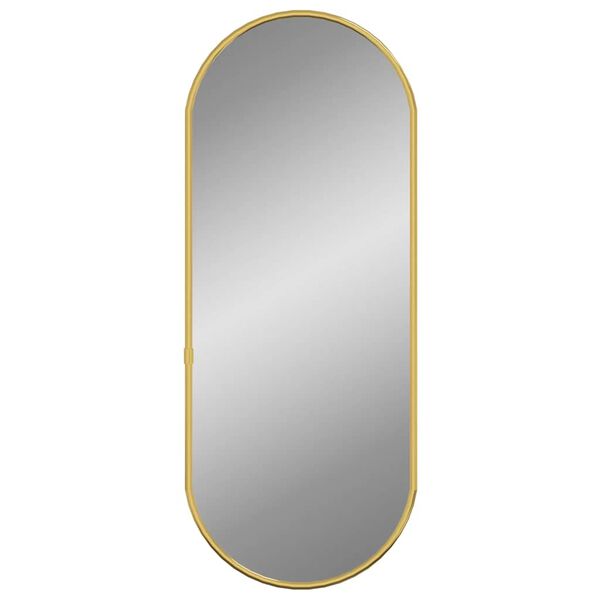 vidaXL Wall Mirror Gold 50x20 cm Oval