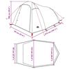 vidaXL Camping Tent Tunnel 2-Person Grey and Orange Waterproof